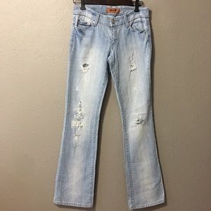 Seven7  Size 27 Light wash Distressed jeans
